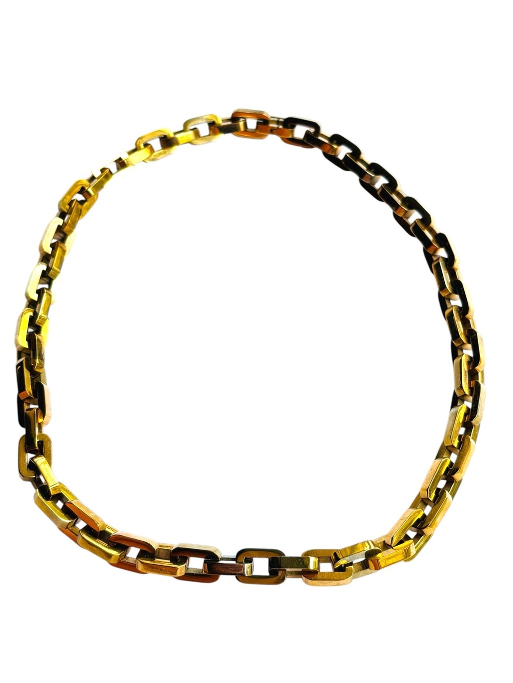 Eddie Borgo Supra Link 12K Gold Plated Chain Necklace Chunky‎ 18” Modernist